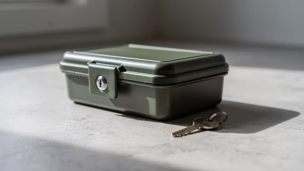 Boîte à appât verrouillée avec clé