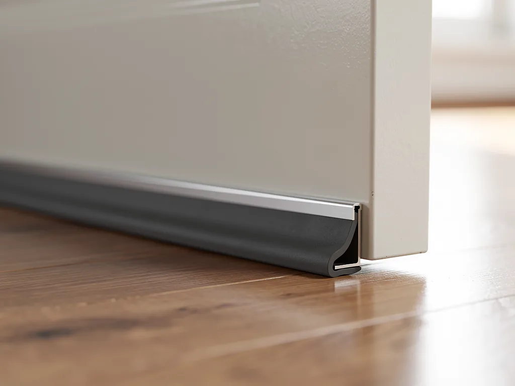 Bas de porte avec joint installé