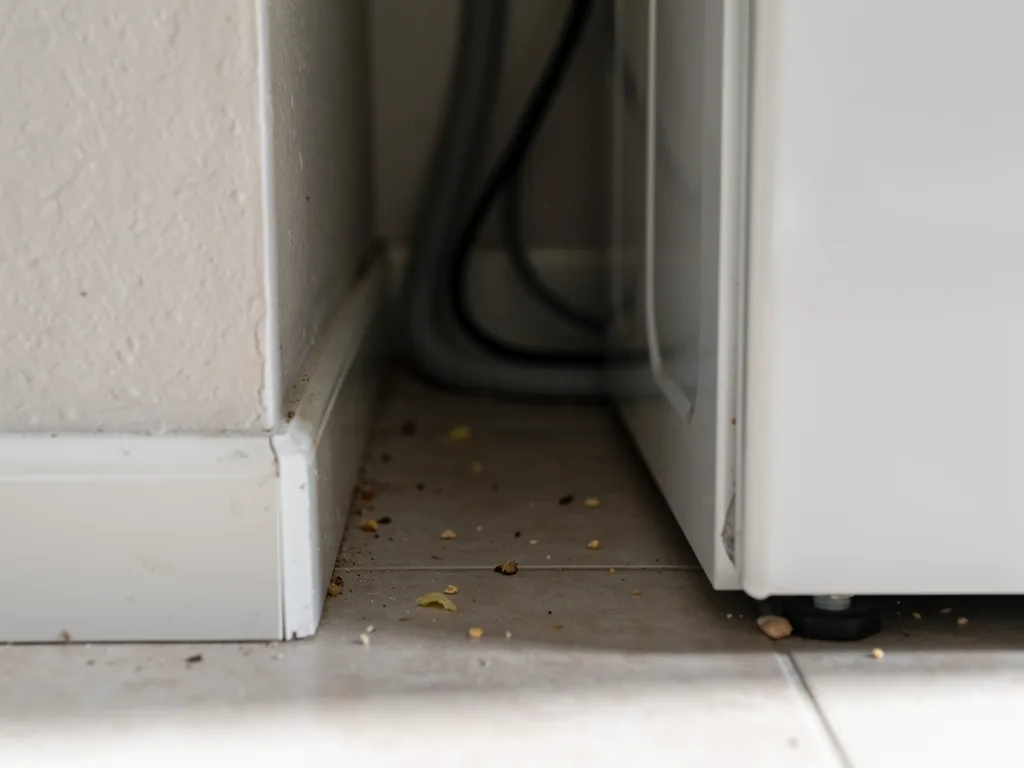 Espace derrière un électroménager